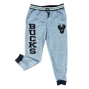 Milwaukee Bucks NBA basketball gray jogger athleisure sweatpants size L
